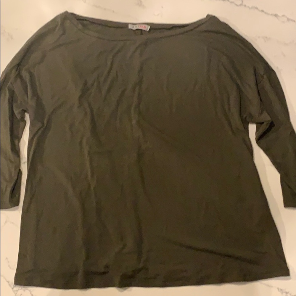JustFab Olive Green Oversized Top